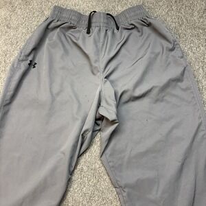 Under Armour Men's Vital Woven Training Pants XL Tall Gray Mesh Lined Ankle Zip